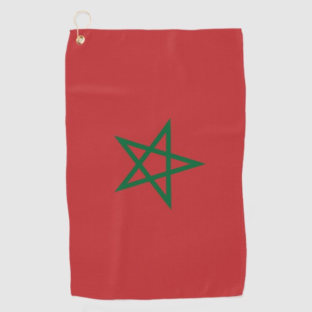 Golf Serviette avec drapeau du Maroc (Devant)