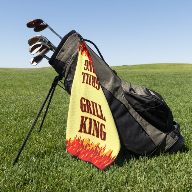 Golf Serviette de barbecue Grill King Red Flames (Vert)