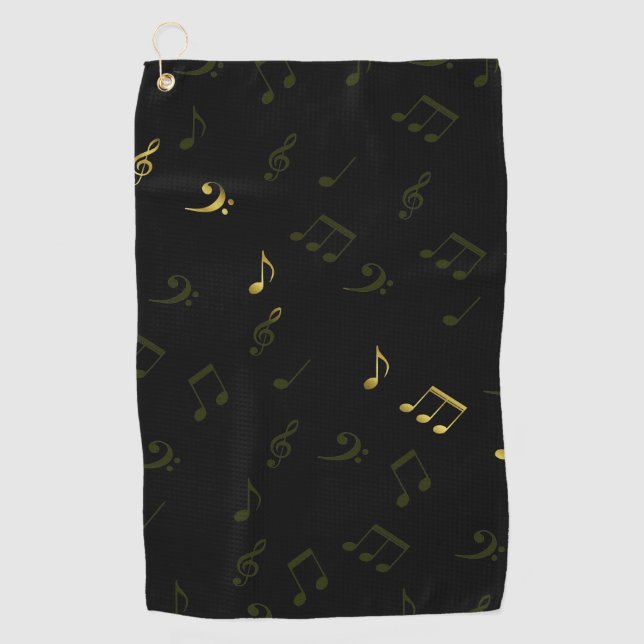 Golf serviette de golf, musique, set, maison, notes, co (Devant)