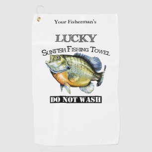 Golf Serviette de pêche au poisson soleil Lucky personn
