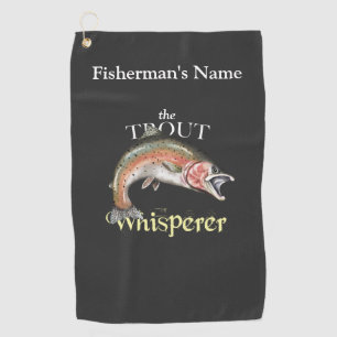 Golf Serviette de pêche foncée à la truite personnalisé
