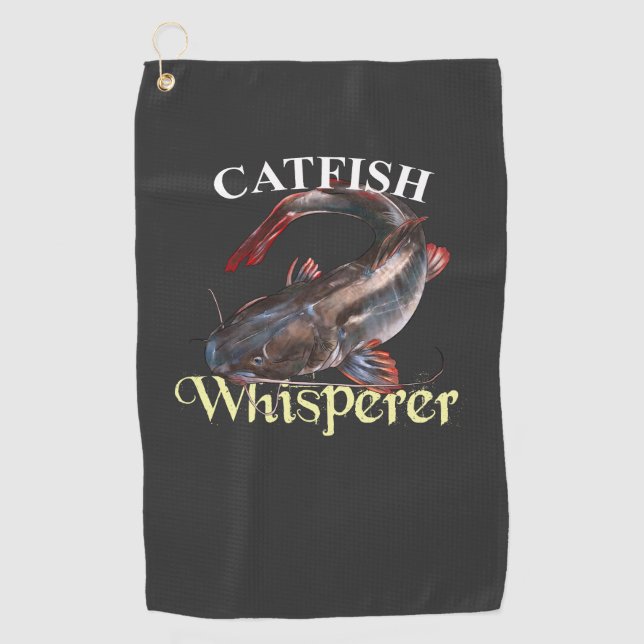 Golf Serviette de pêche foncée Whisperer Catfish (Devant)