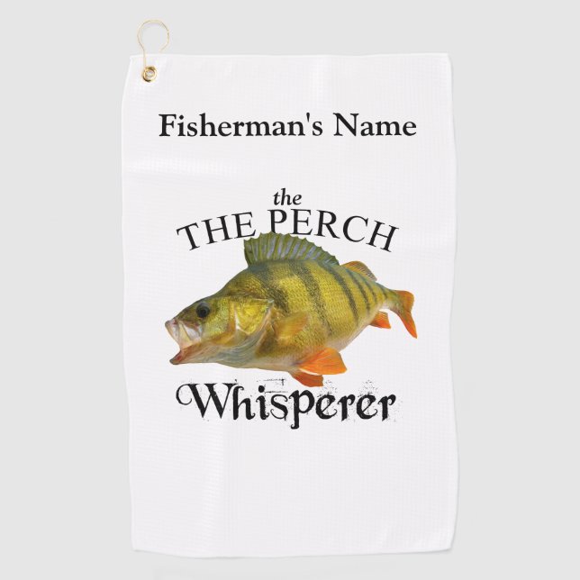 Golf Serviette de pêche Perch Whisperer personnalisée (Devant)