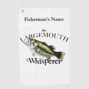 Golf Serviette de pêche personnelle à grande bouche Whi