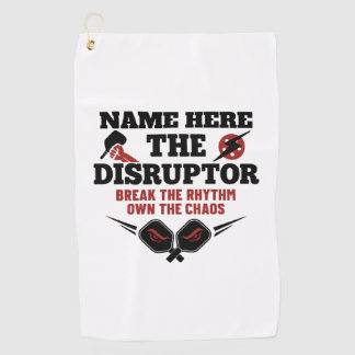 Golf Serviette de pickleball personnalisée The Disrupto