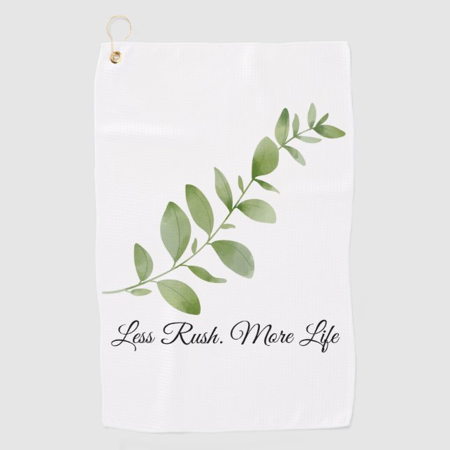 Golf Serviette de plage Less Rush More Life (Devant)