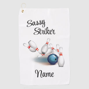 Golf Serviette de quille personnalisée Sassy Strike