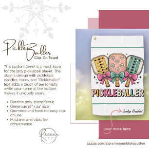 Golf Serviette personnalisée pour dames de pickleball à