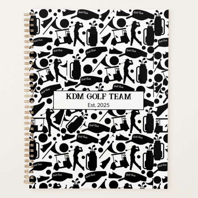 Golf Silhouette Motif Classic Noir & Blanc (Devant)