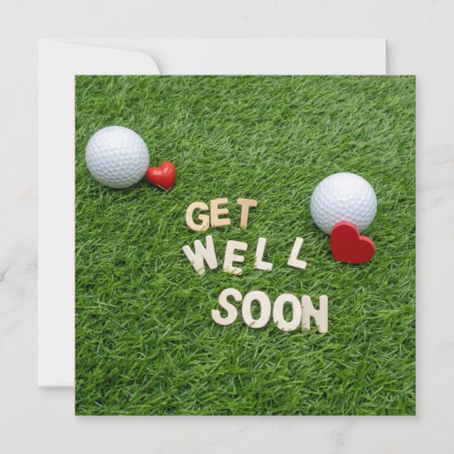 Golf Soyez bien bientôt avec le texte et la balle  (Devant)