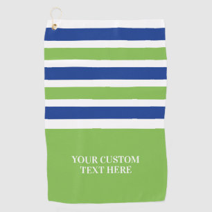 Golf Stripes Motif texte personnalisé serviette de gol