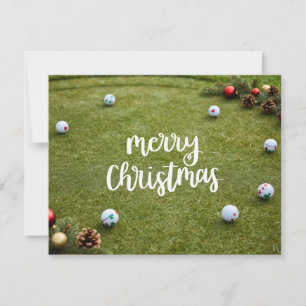Golf sur le thème de Noël sur le vert pour golfeur