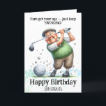*~* Golf Swing AP94 Funny Vieux Homme Carte d'anni<br><div class="desc">(Code de recherche AP914pour trouver des articles similaires ) Transfert facile vers d'autres produits Zazzle. Énergétiquement Amélioré par Anna Rosa Old Senior Man golfer QUOTE Obtenez votre âge — continuez à balancer! Funny Golf Birthday Card - PERSONNALISER PERSONNALISER pleinement. NOM, SENTIMENT, dans MESSAGE et SIGNATIRE tout le texte est personnalisable.-...</div>