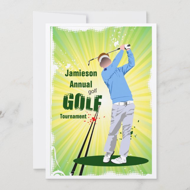 Golf Swing Golf Club Golf Tournoi Invitation (Devant)