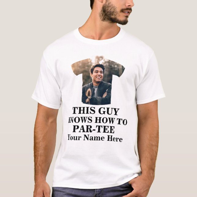 Golf T-shirt en forme de photo gars sait comment p (Devant)