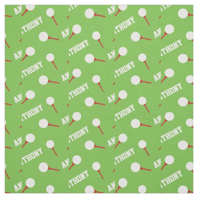 Golf tee - shirt rouge nom vert motif tissu (Échantillon)
