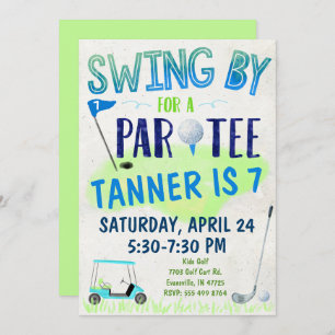 Golf Thème Anniversaire Invitation