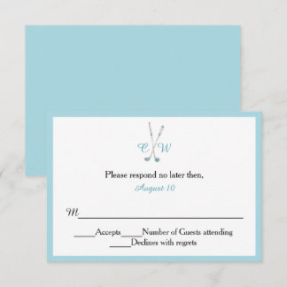 Golf Thème Monogramme Mariage RSVP