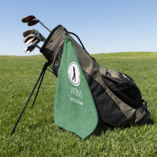 Golf Tissu denim vert printemps imprimé, serviette de g