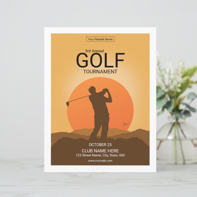 Golf Tournament Flyer Template (Debout devant)