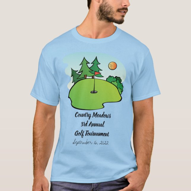 Golf Tournoi Country Club Charity T-shirt d'événem (Devant)