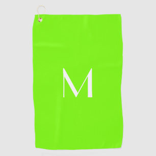 Golf vert fluorescent - gras monogramme serviette de go