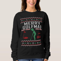 Golf Vilain Sweat de Noël Joyeux Golfmas