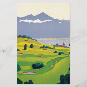 Golf vintage Lausanne City Lac Suisse