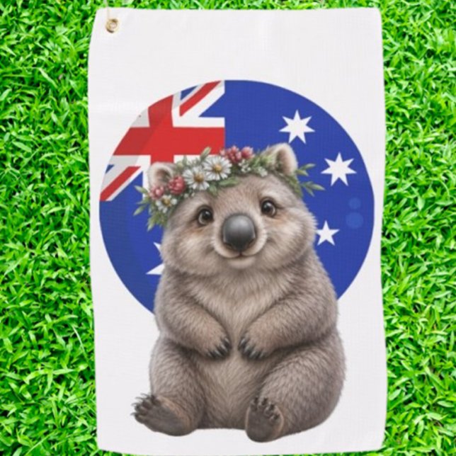 Golf Wombat Un petit morceau d'Australie Serviette de g (Bring a little piece of Australia to every round you play with the Wombat Golf Towel.)