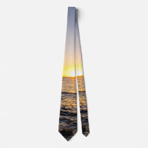 Golfe Breeze Voilier Et Jetty Sunset Cravate