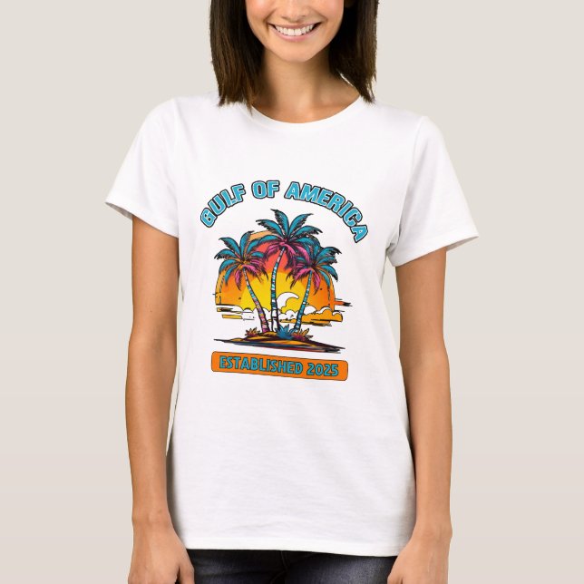 Golfe d'Amérique a établi 2025 T-shirt tropical (Devant)