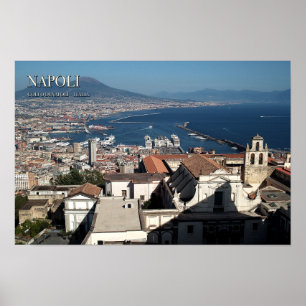 Golfe de Naples Vesuve Napoli Art mural de voyage