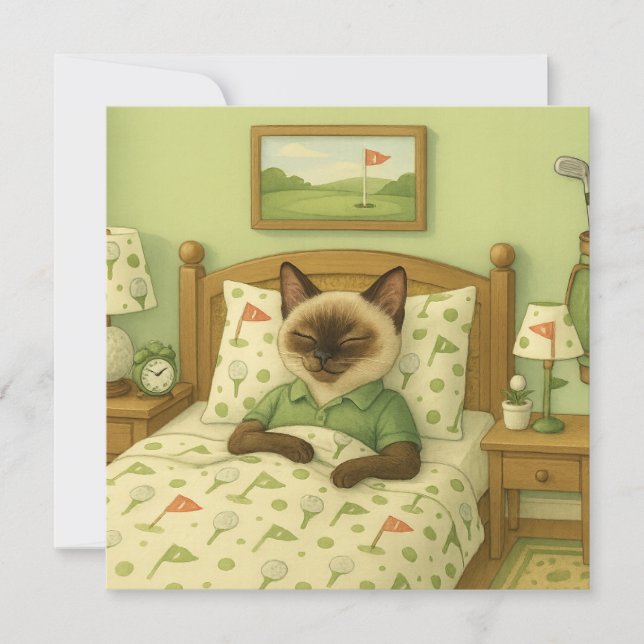 Golfer Cat dort dans la chambre à thème Golf (Devant)