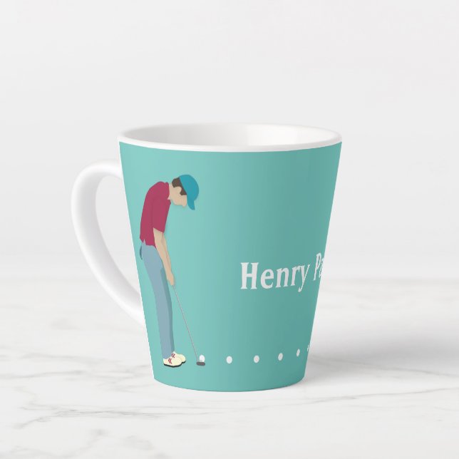 Golfer Putting Coffee Mug (Angle gauche)