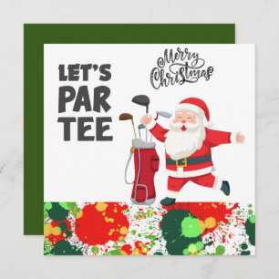 Golfer Santa Claus avec sac de golf Let par Tee