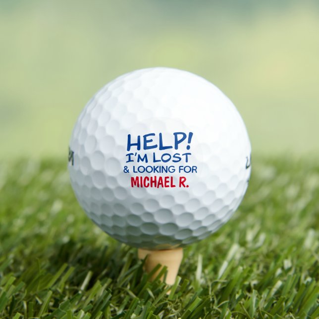 Golfeur a perdu la balle drôle avec nom (T-shirt Insitu)