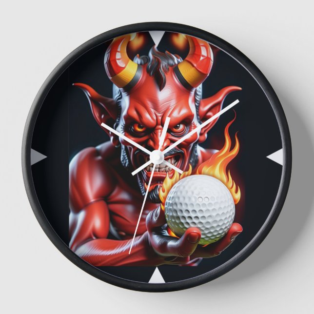 Golfeur chaud - Horloge murale (Recto)