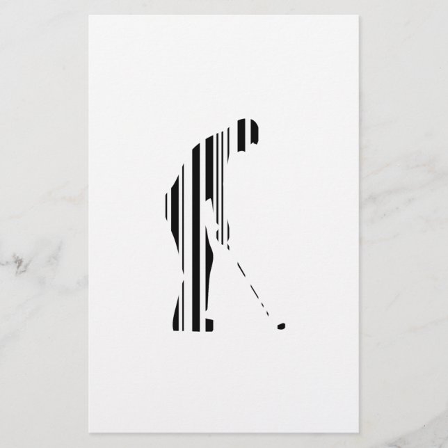 GOLFEUR CODE BARRE Golf Golfing Sports Motif Conce (Devant)