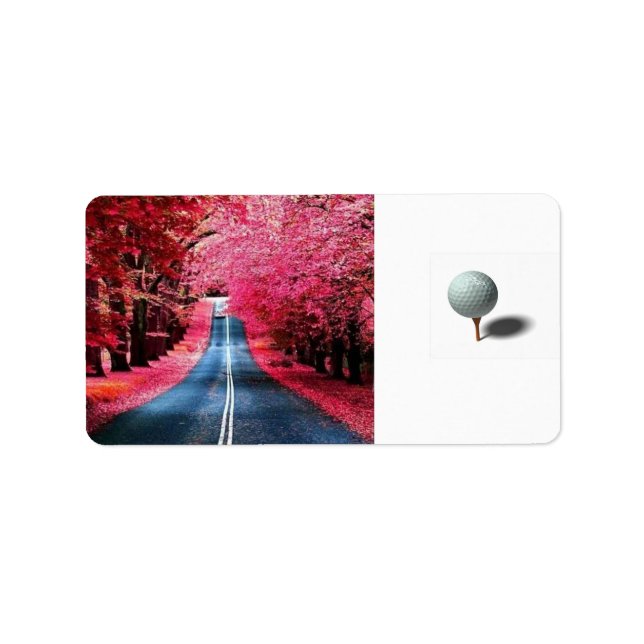 golfeur rêvant de golf étiquettes (Devant)