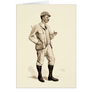 Golfeur vintage avec le tuyau et les bottes de