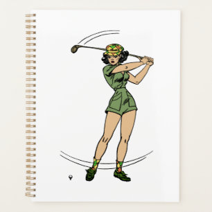 Golfeuse qui balance ce club