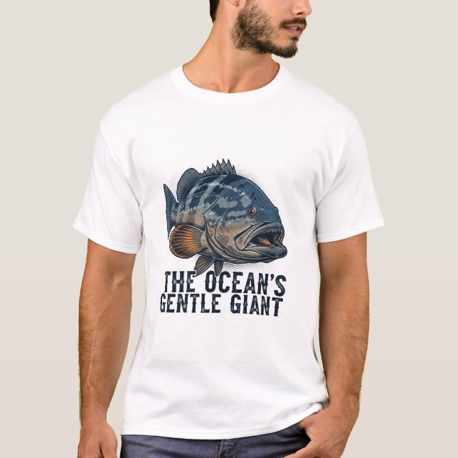 Goliath Grouper fishing print design for tshirt  (Devant)