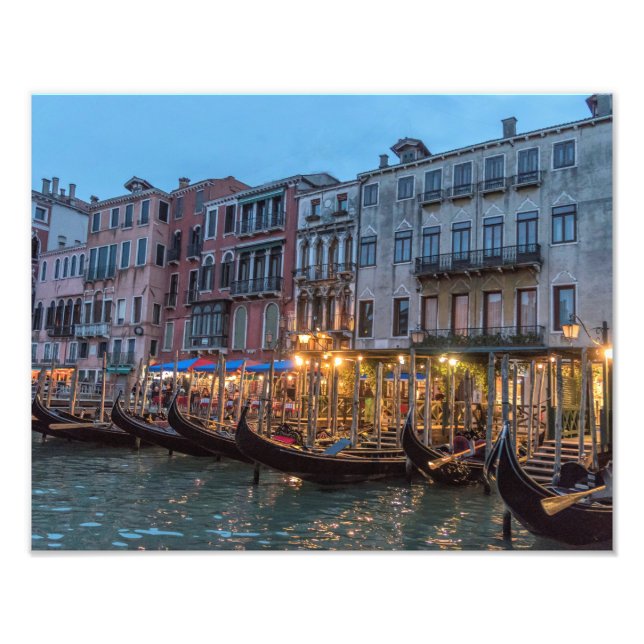 Gondolas à Dusk| Venice Italie Photo Print (Devant)