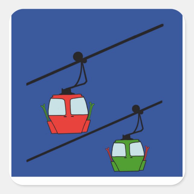 Gondolas rouge et vert sur autocollant arrière - p (Devant)