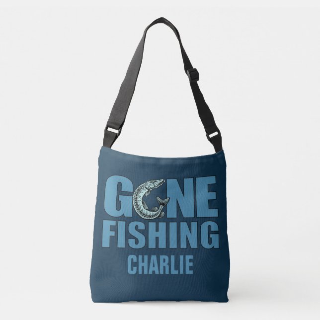 GONE FISHING sacs de nom personnalisés (Devant)