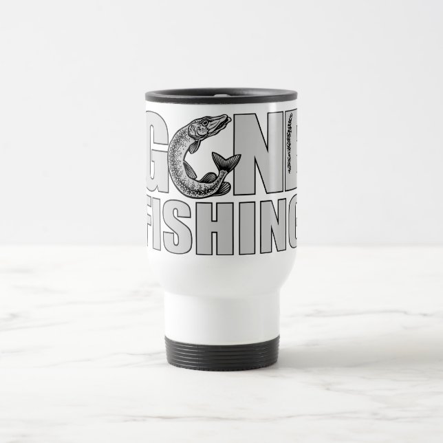 GONE FISHING tasse - choisir style & couleur (Centre)