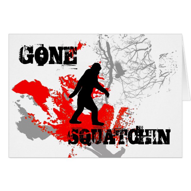 Gone Squatchin, noir bigfoot (Devant horizontal)