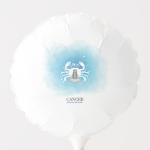 Astrologie à l'aquarelle - Ballon Cancer