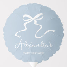 Ballon de Baby shower de Bow bleu Dusty