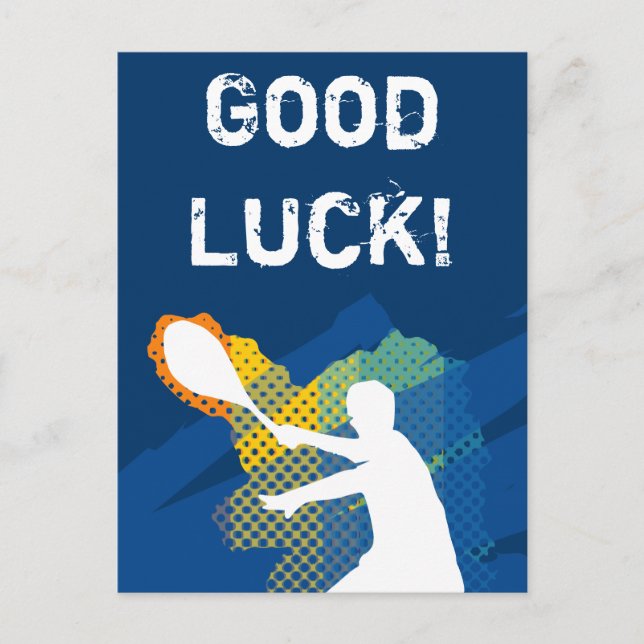 Good Luck tennis carte postale (Devant)